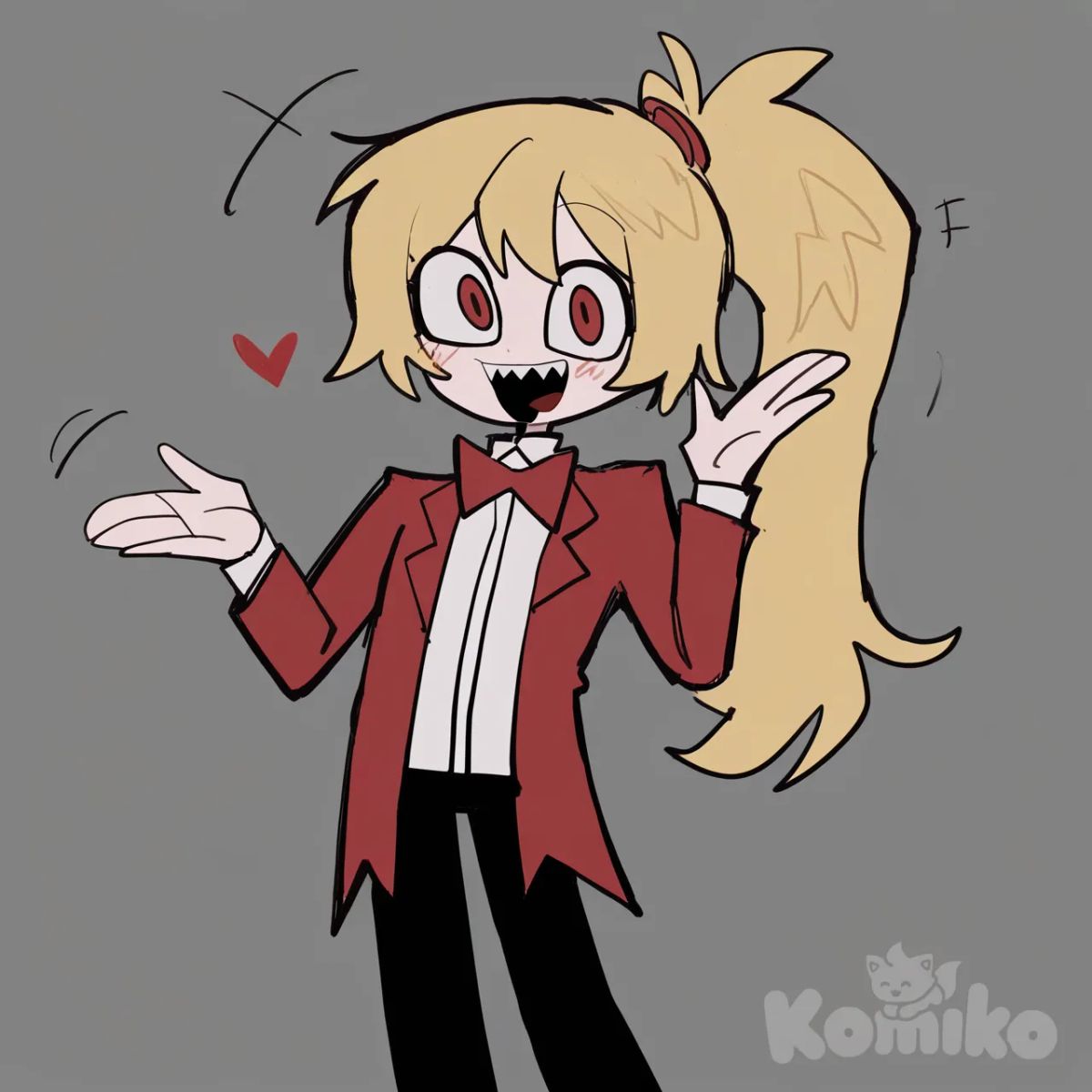 @Charlie_Magne, [pop-sketch-style], waving, smile