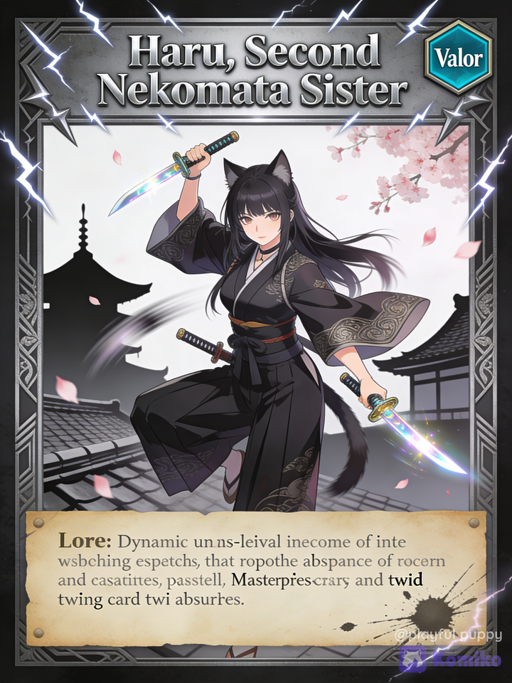 Haru, Fierce Nekomata Sis! 🐾⚔️