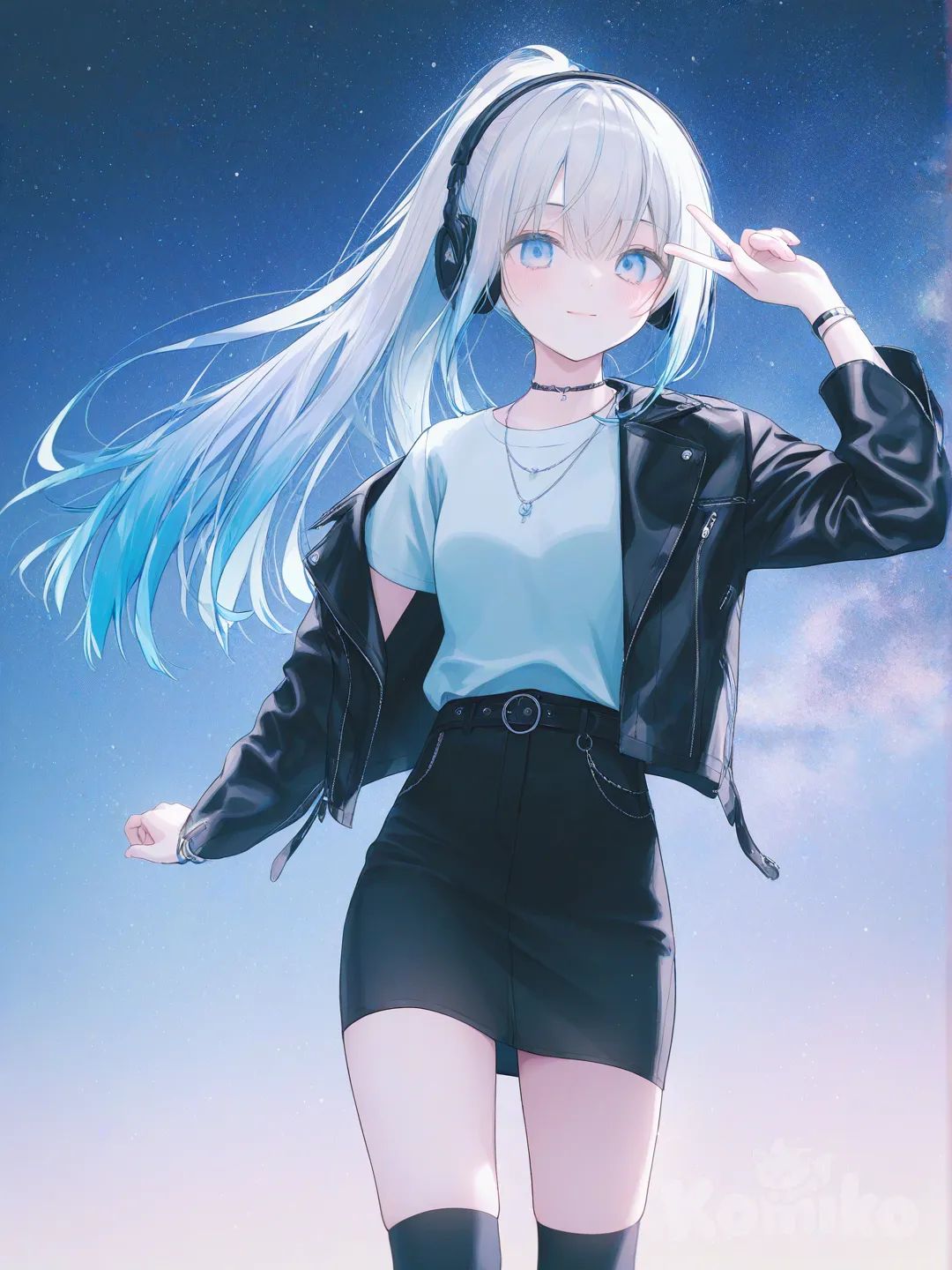 selfie in the starry sky