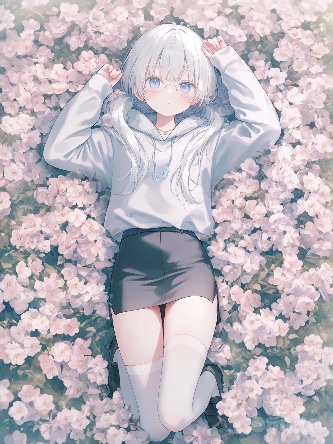 sakura fields selfie