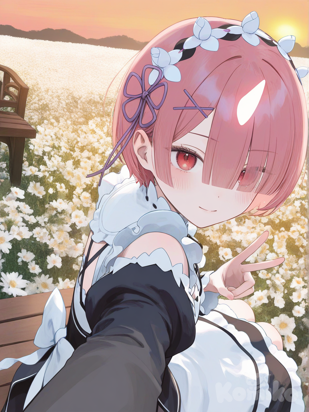 ram selfie in the flower fields