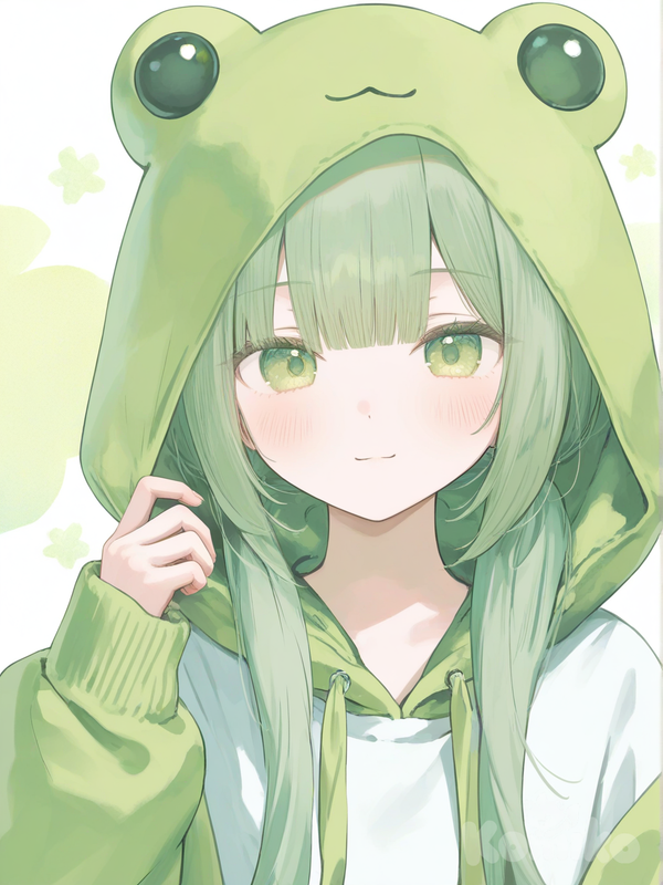 frog hoodie selfie