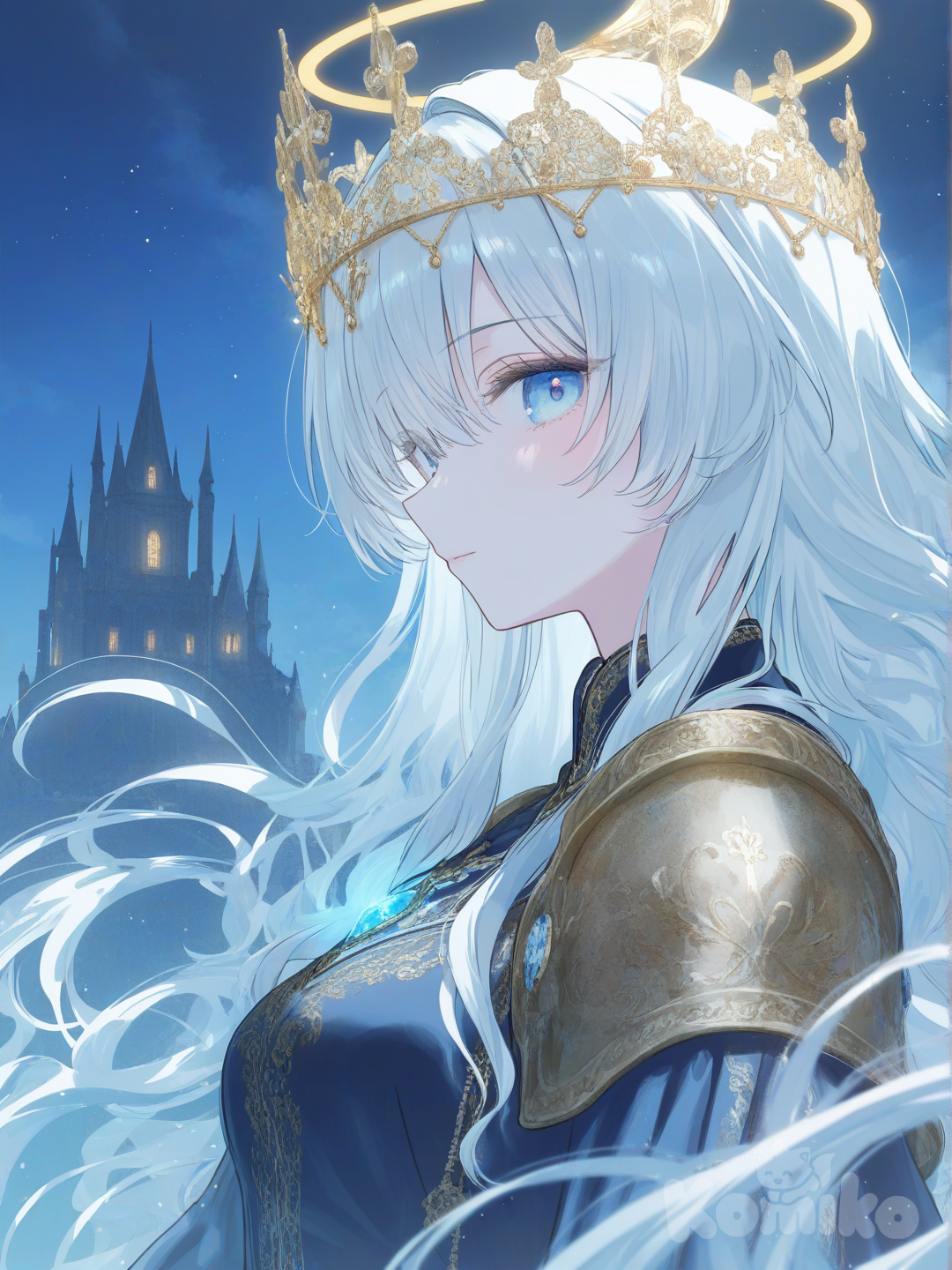 knight in golden armor