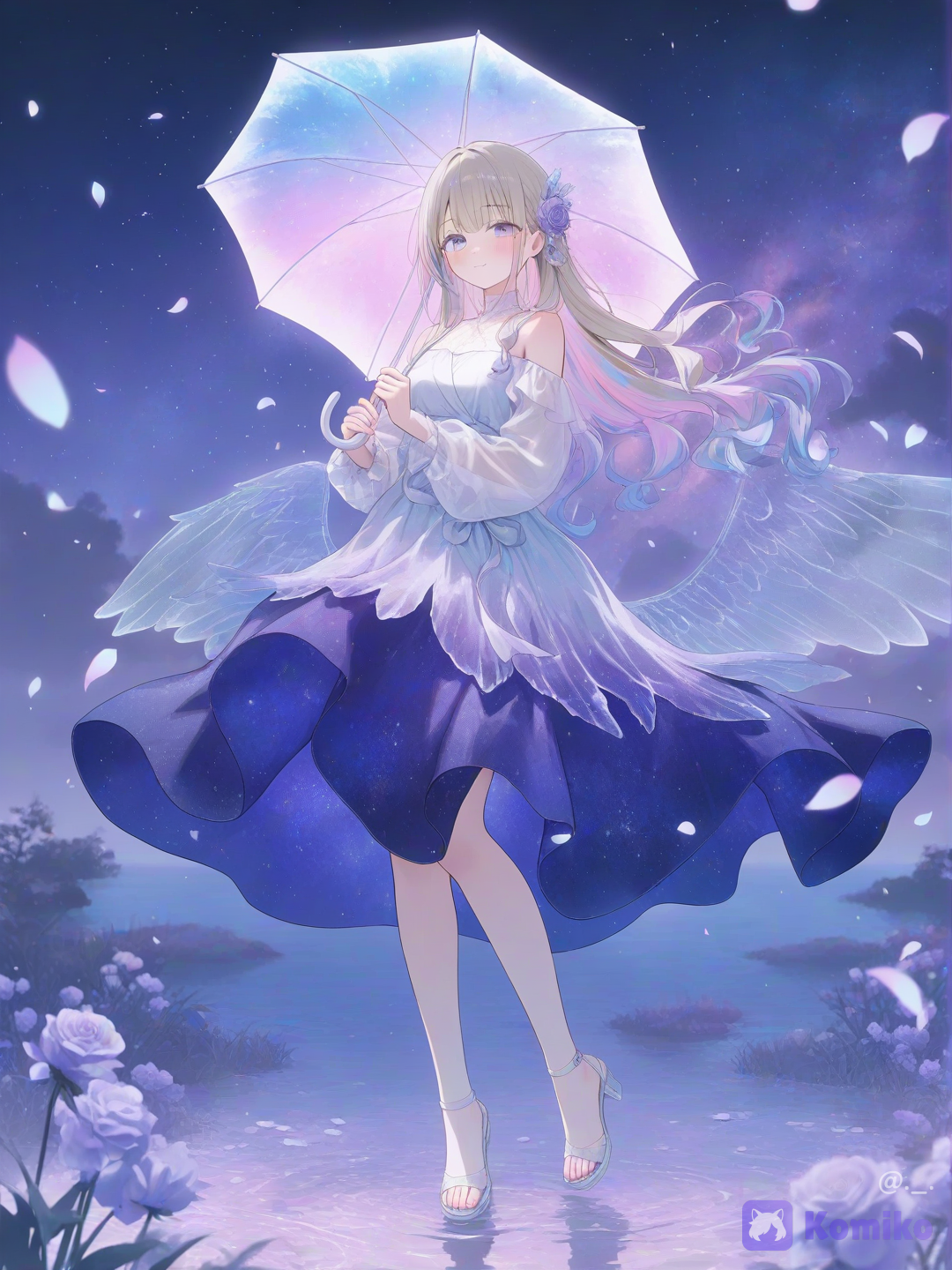 walking in a garden of water