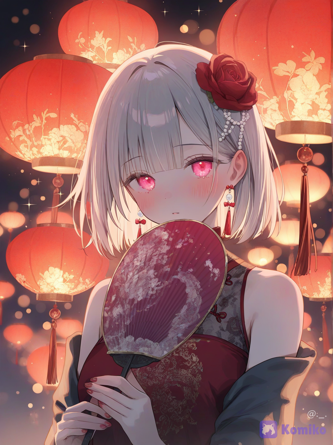 nighttime lanterns