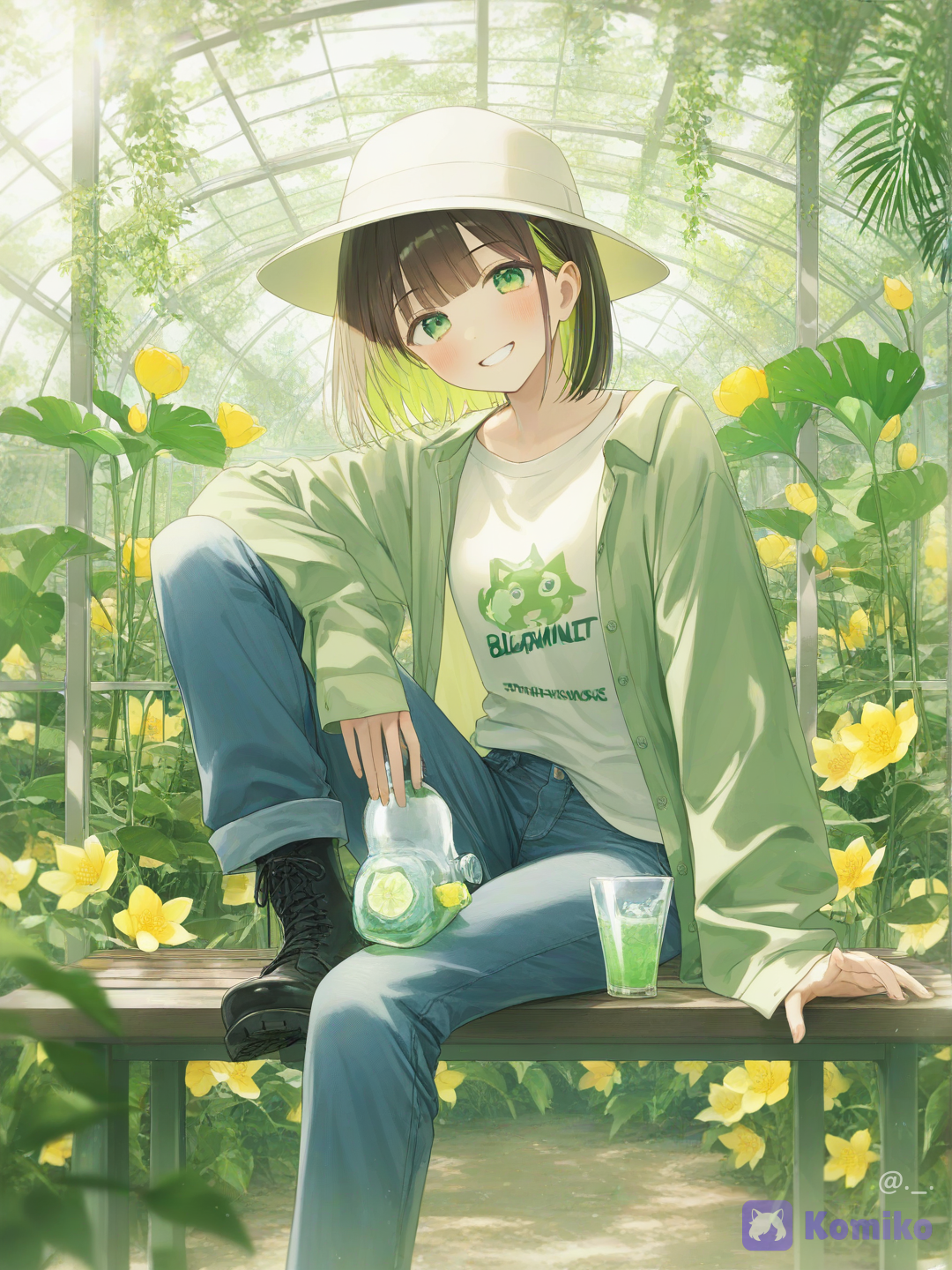 enjoying the greenhouse
