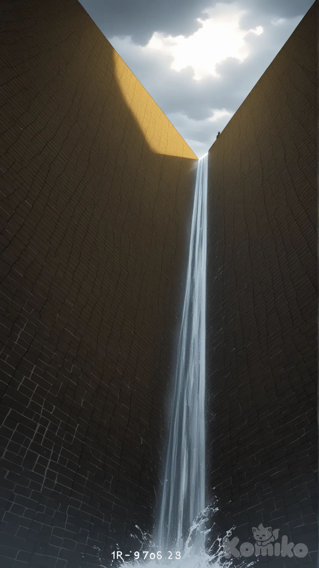 Manmade Skyward Waterfall
