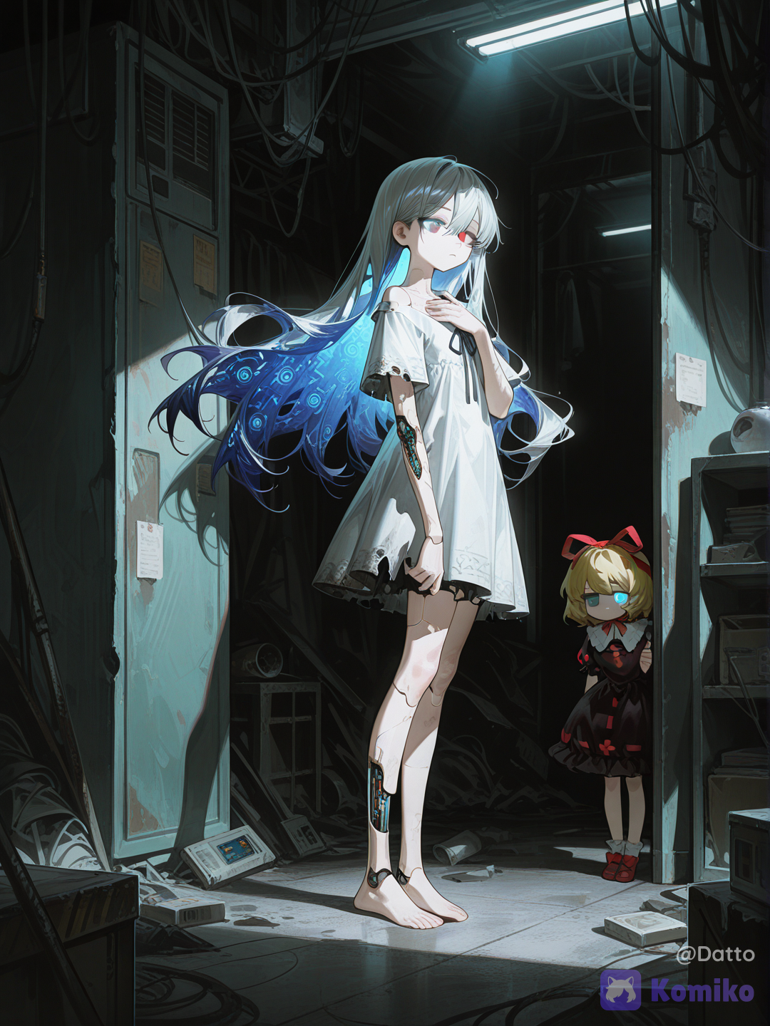 Waiting background (Lumen OC character)