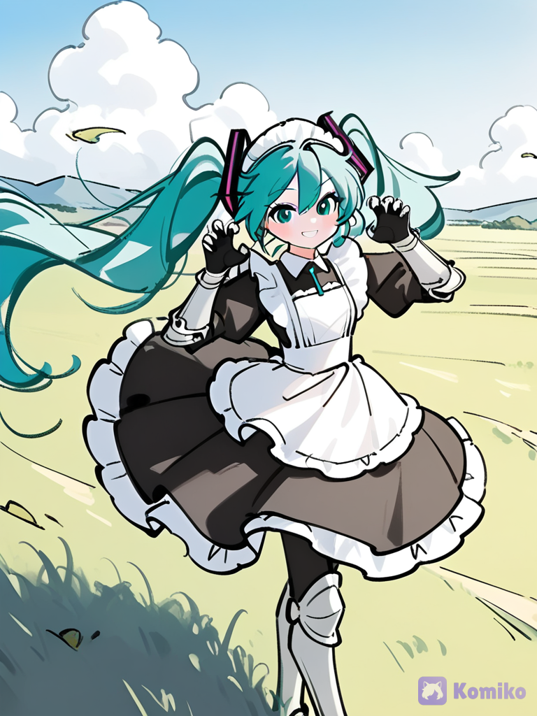 初音女仆草原跳跃✨