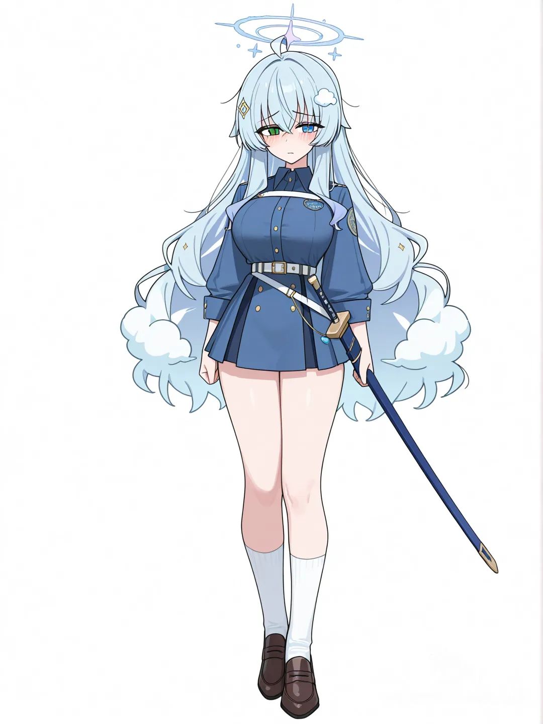 [my oc Amee cutting in different clothes