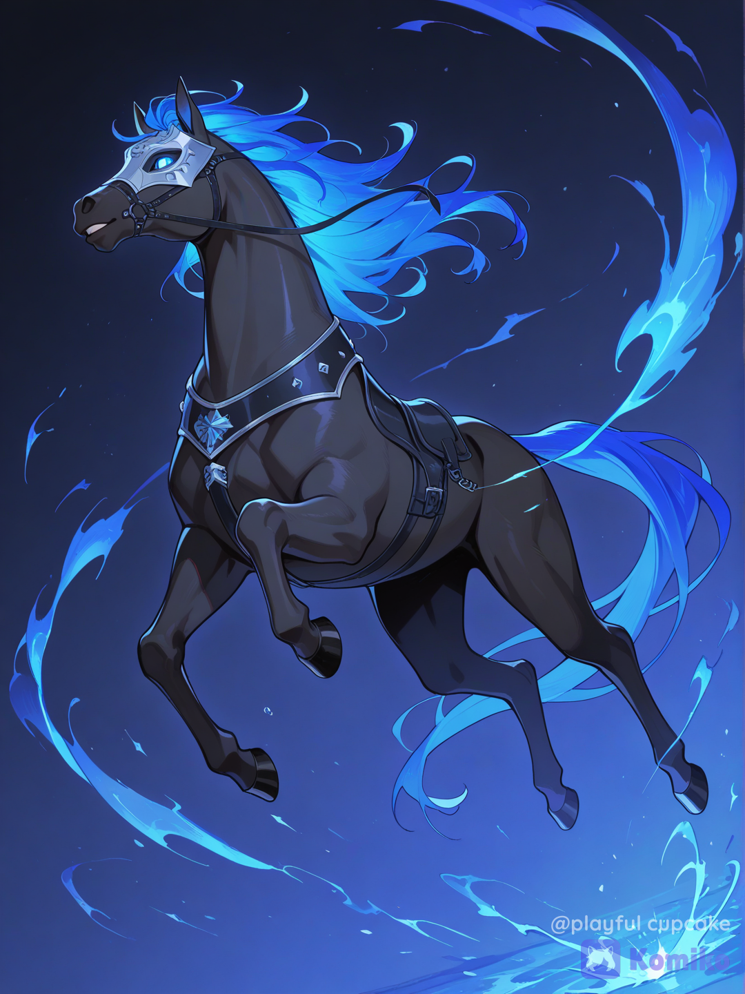 Flame horse