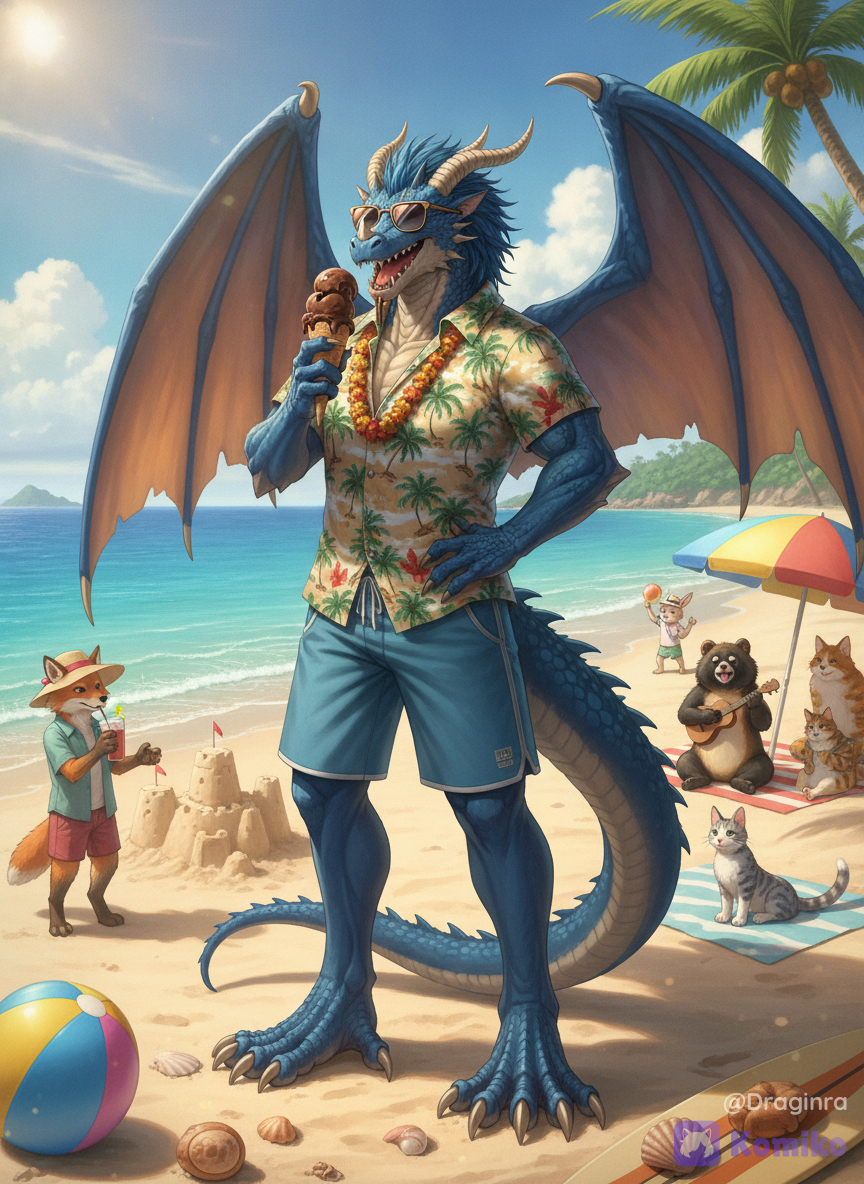 Summer beach relaxation