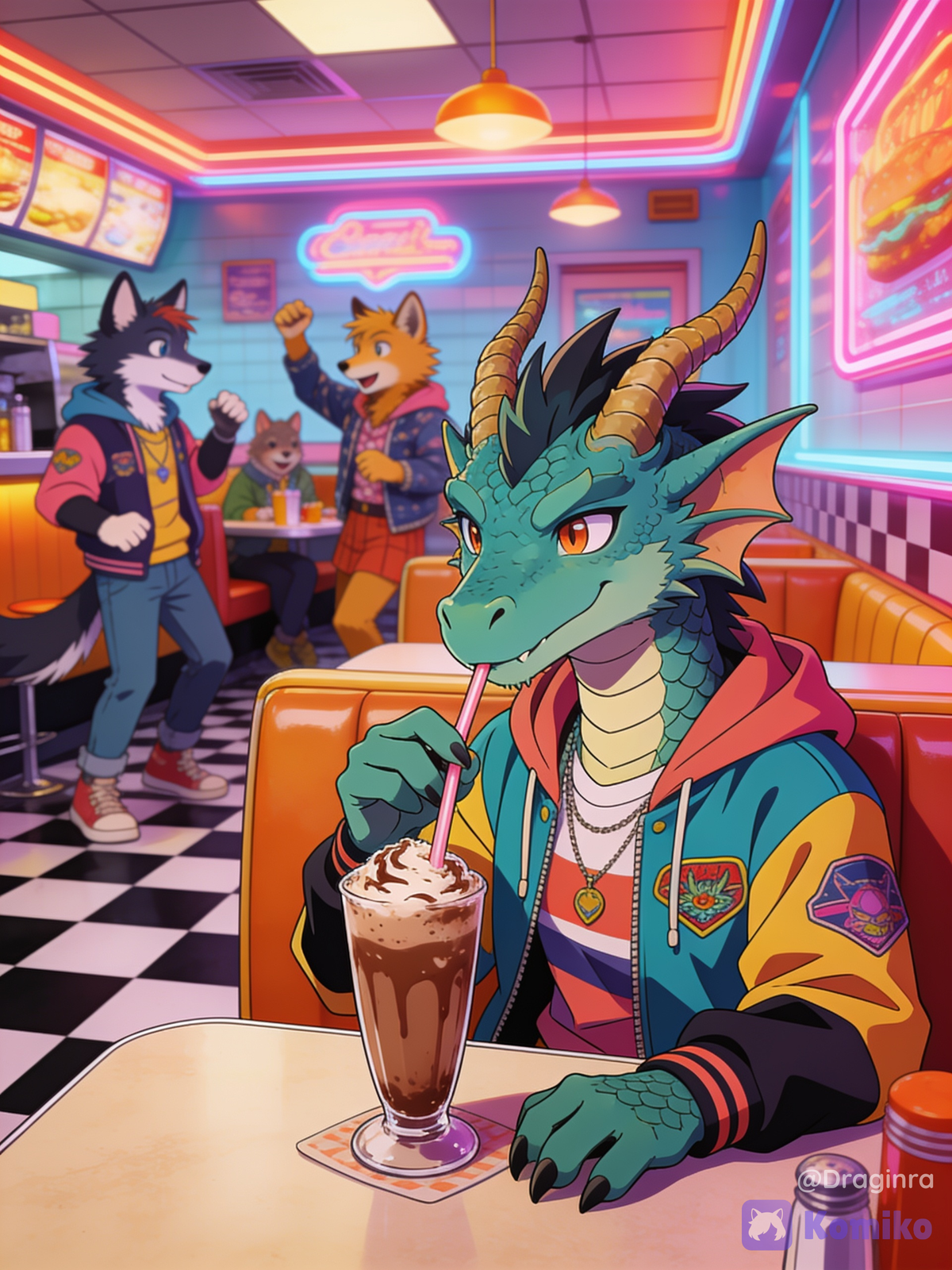 Retro dragon