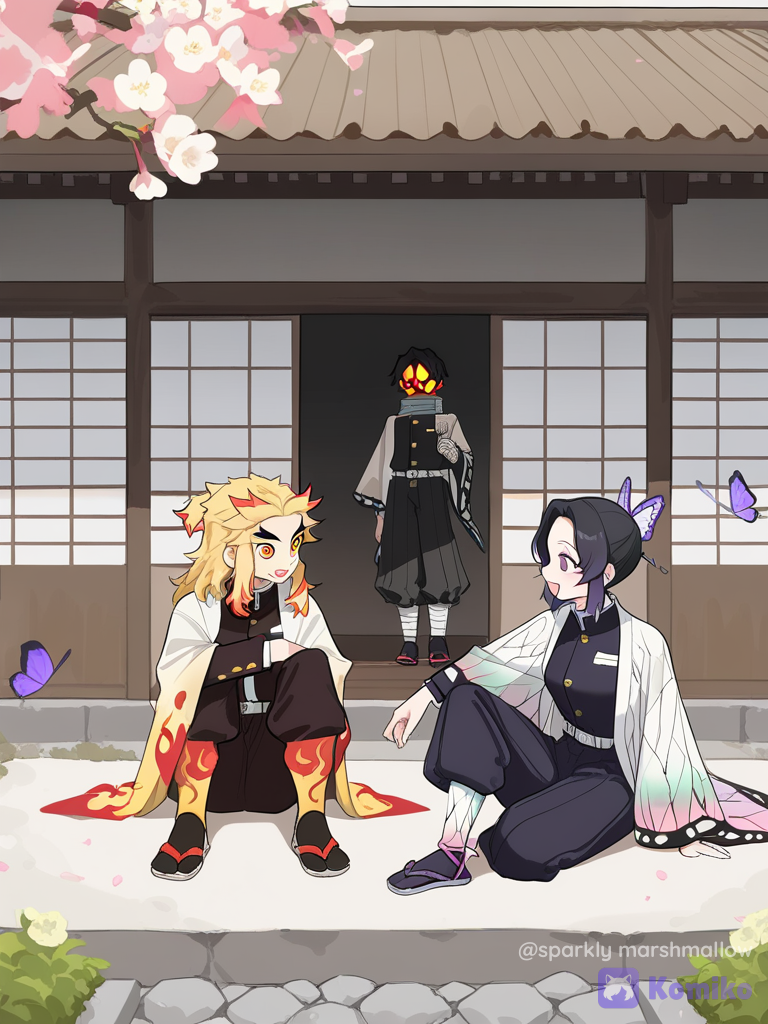 Rengoku & Shinobu Sakura Vibes 🌸🦋
