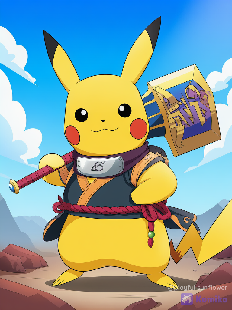 Pikachu versión Naruto