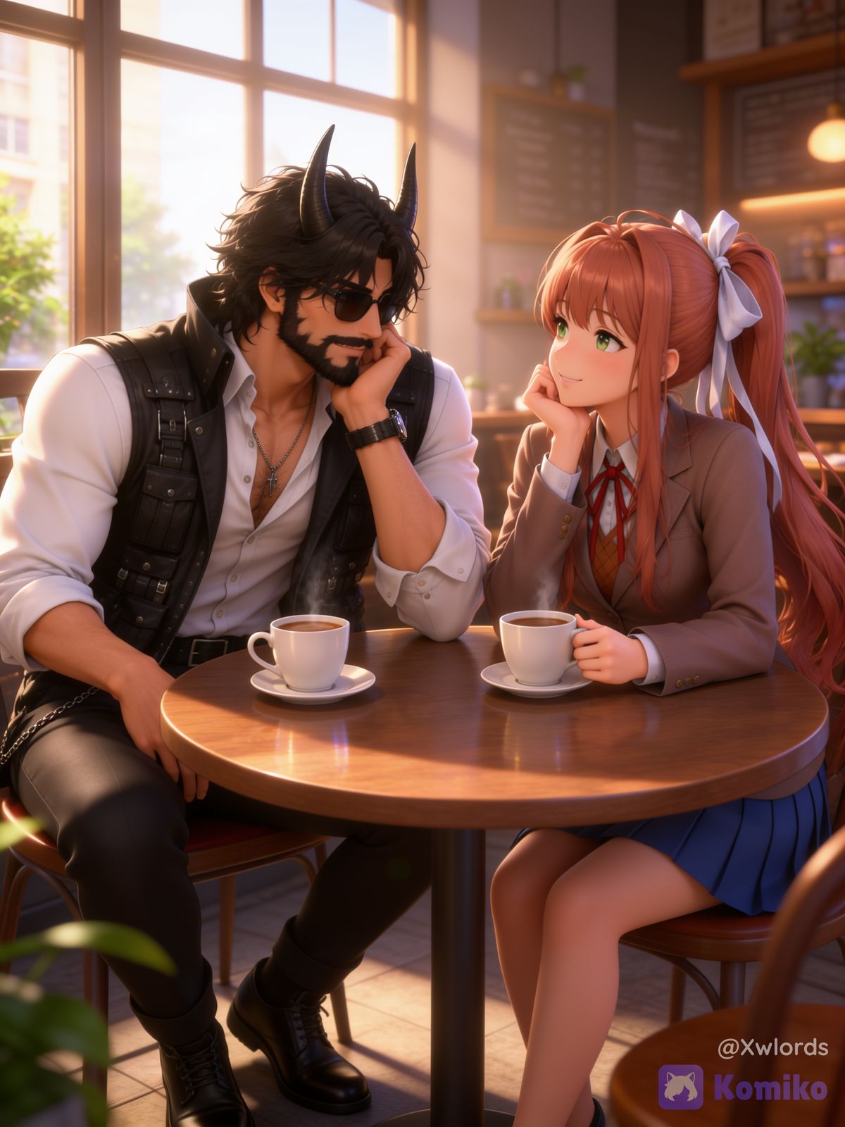 Nexus and Monika: Between Coffee Cups and Quiet Moments