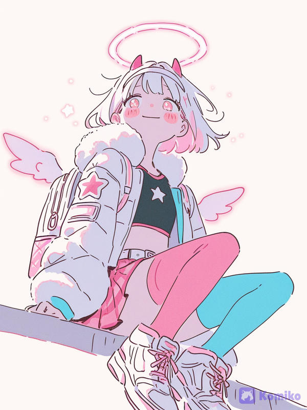 A cheerful and fun angel girl.