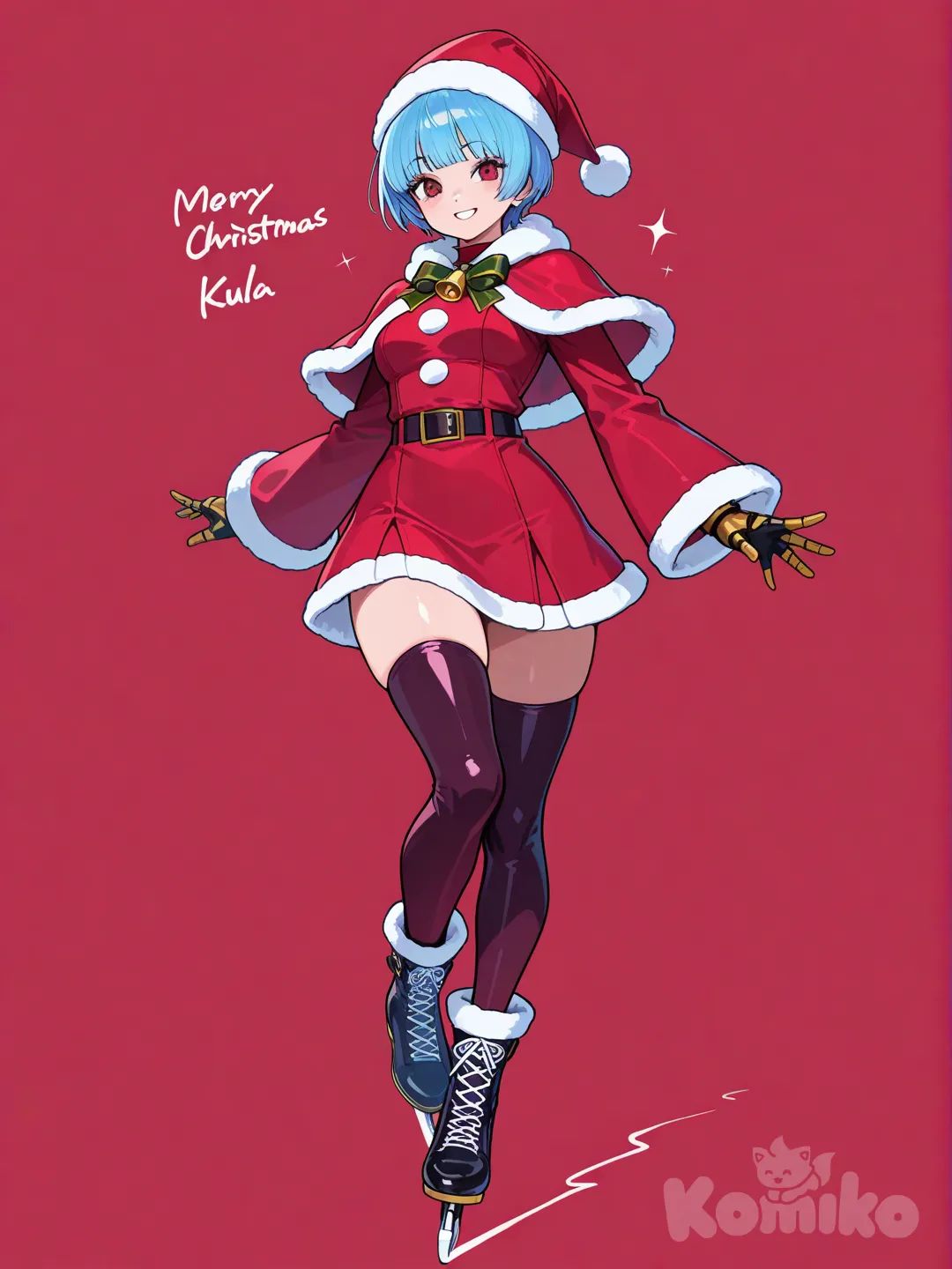 Kula Diamond (The King Of Fighters) en ropa navideña