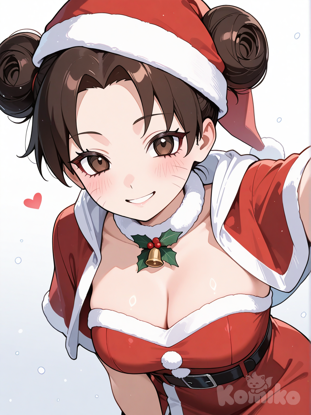 Tenten tomándose una selfie navideña