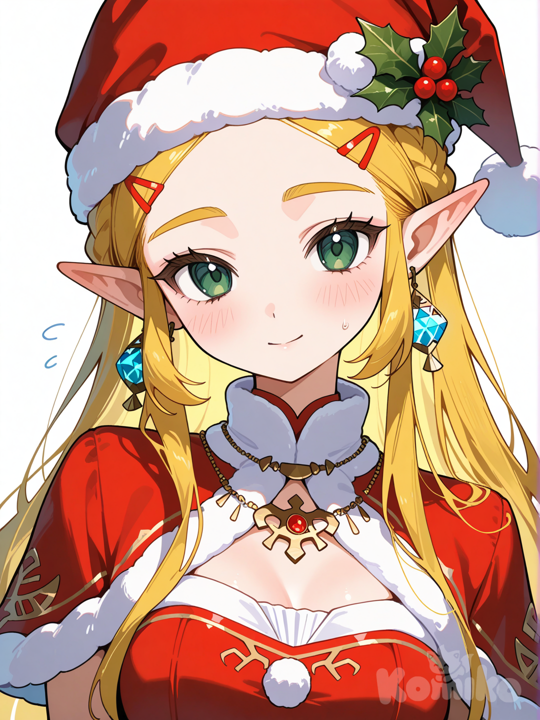 La princesa Zelda está feliz al recibir invitados en navidad