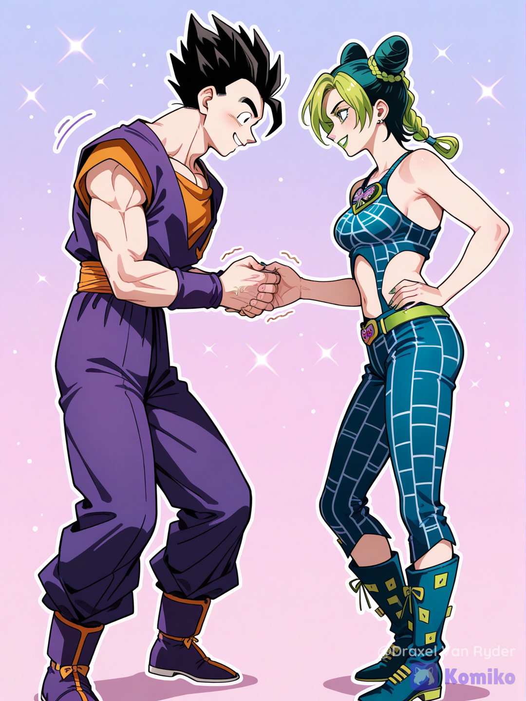 Gohan conoce a Jolyne Kujo