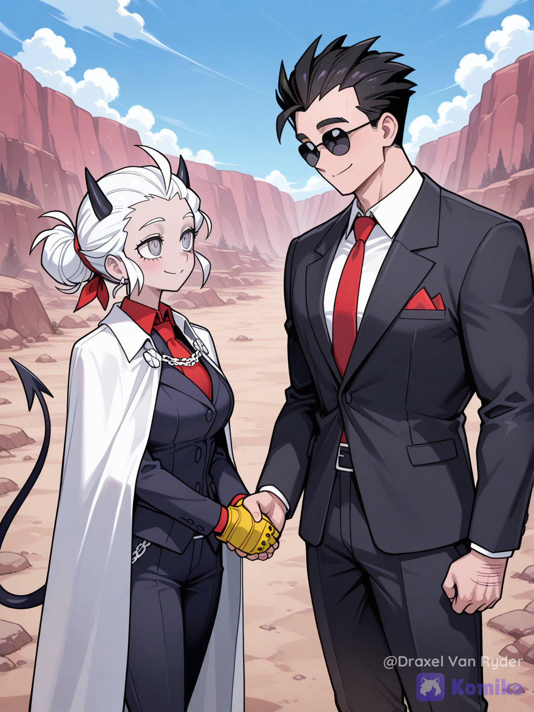Gohan conociendo a Justice de Helltaker