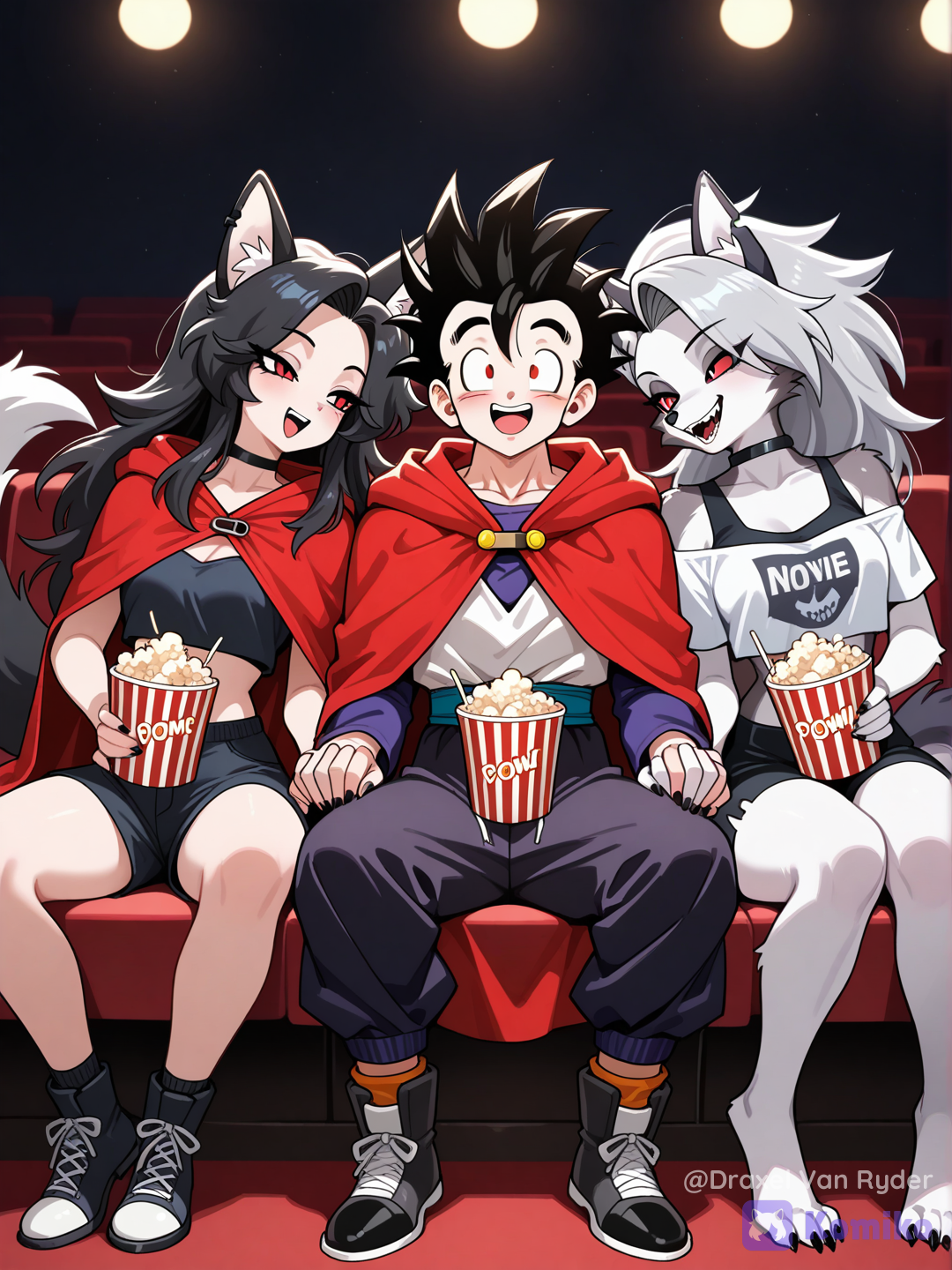 Gohan en el cine acompañado