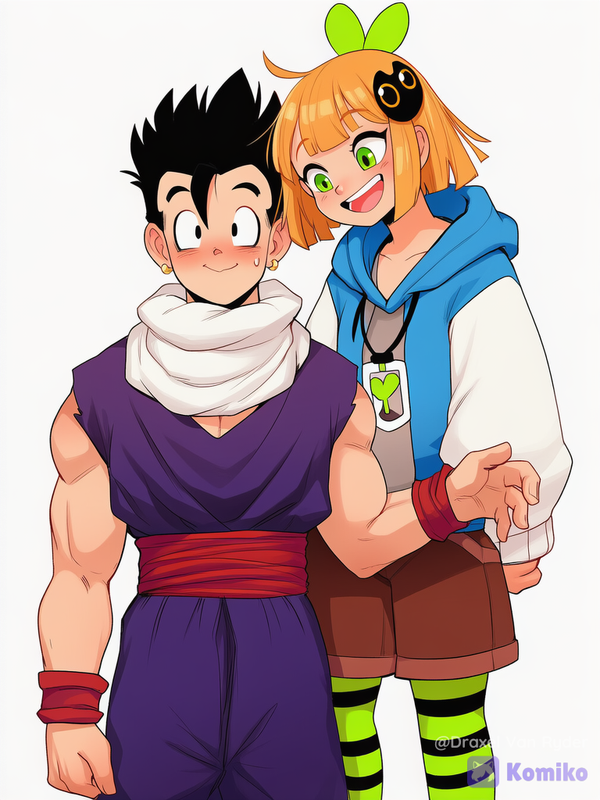 Gohan y Claire Una amistad increible