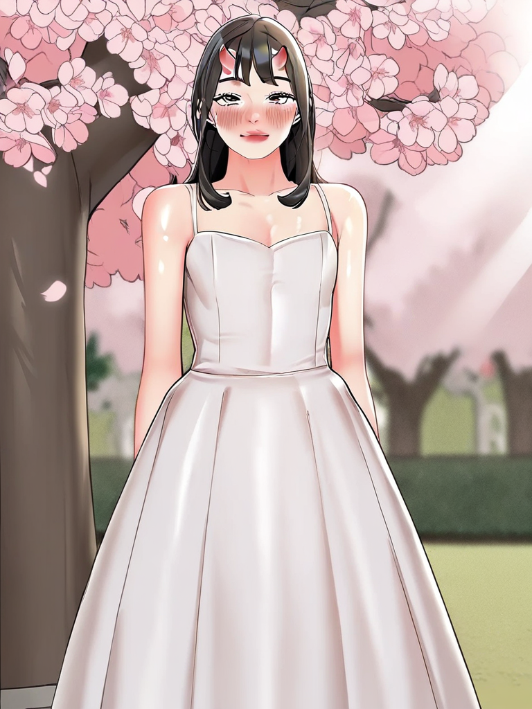 Cristof as Oni Bride Under Sakura 🌸💕