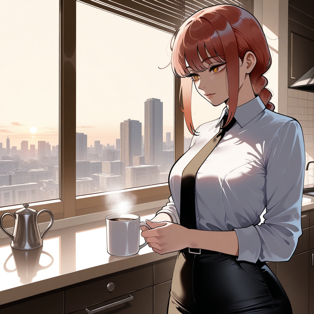 Makima: Primer café del día 