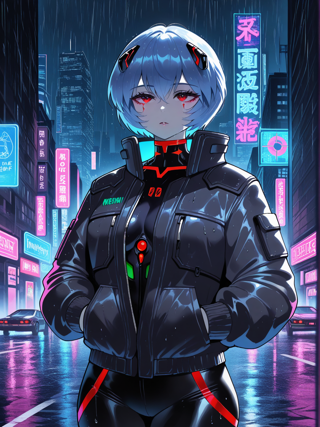 Rei Ayanami: Cyberpunk