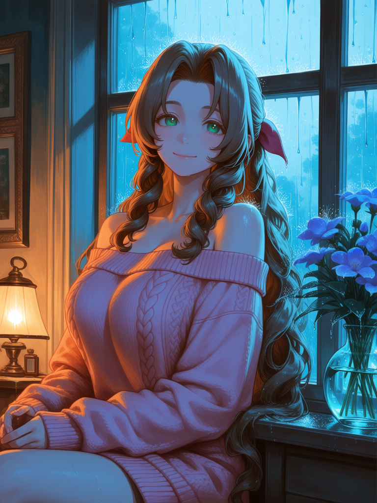 Aerith: Contemplando la Lluvia