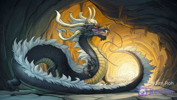 Evil Black Asian Dragon