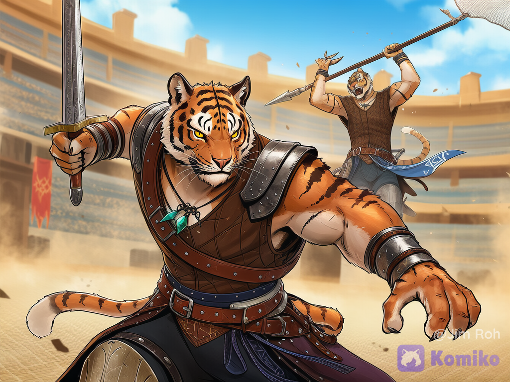 Tabaxi Gladiator in the Arena