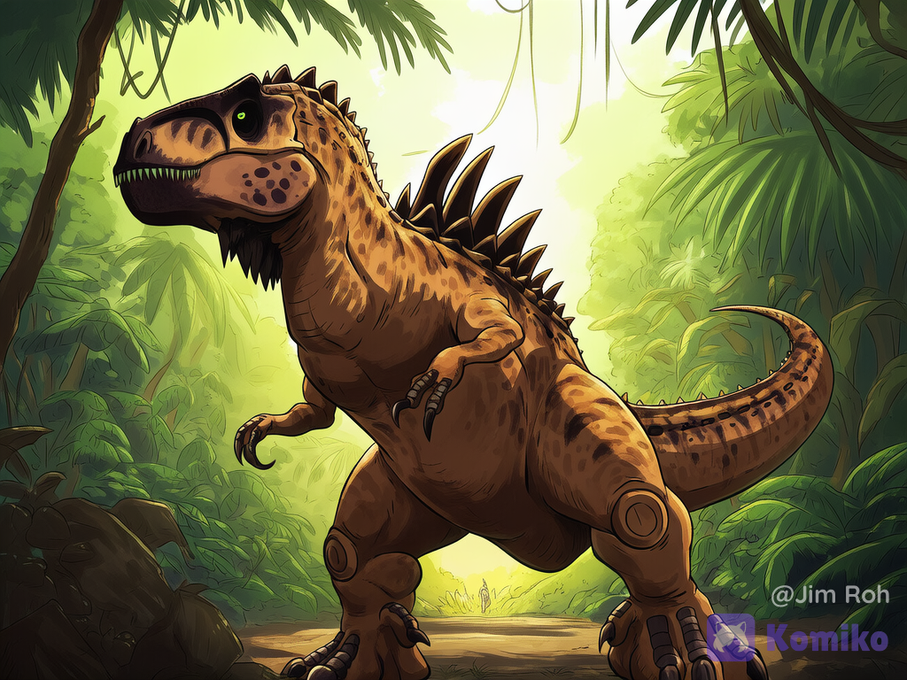 Tyrannosaurus standing in a Jungle