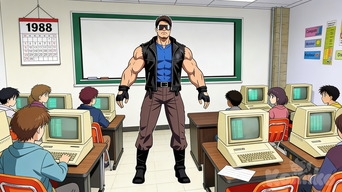 The new computer teacher is so cool
