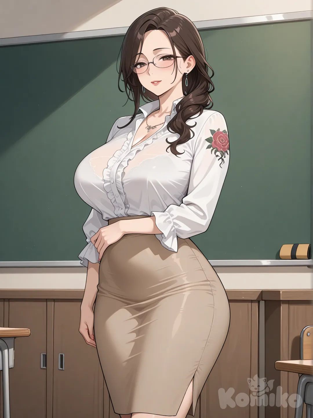 Mature tatoo teacher