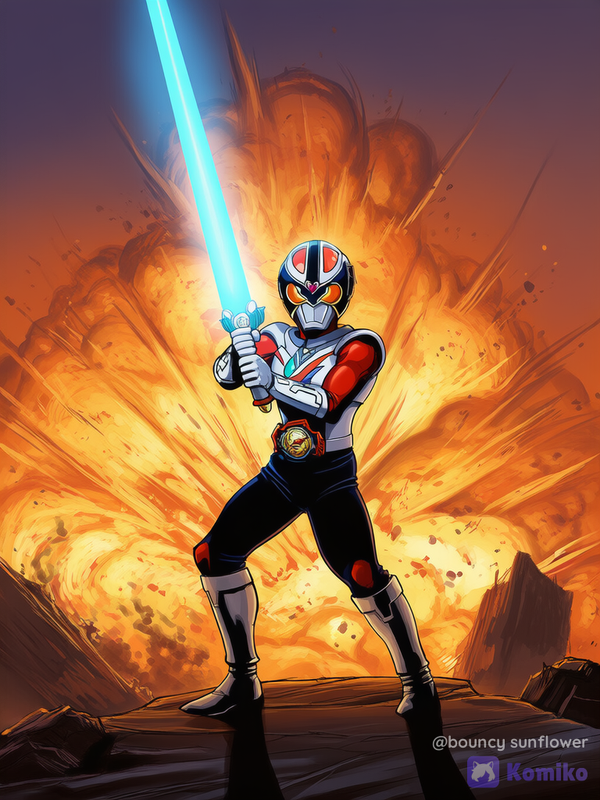 Tokusatsu Hero Explosion
