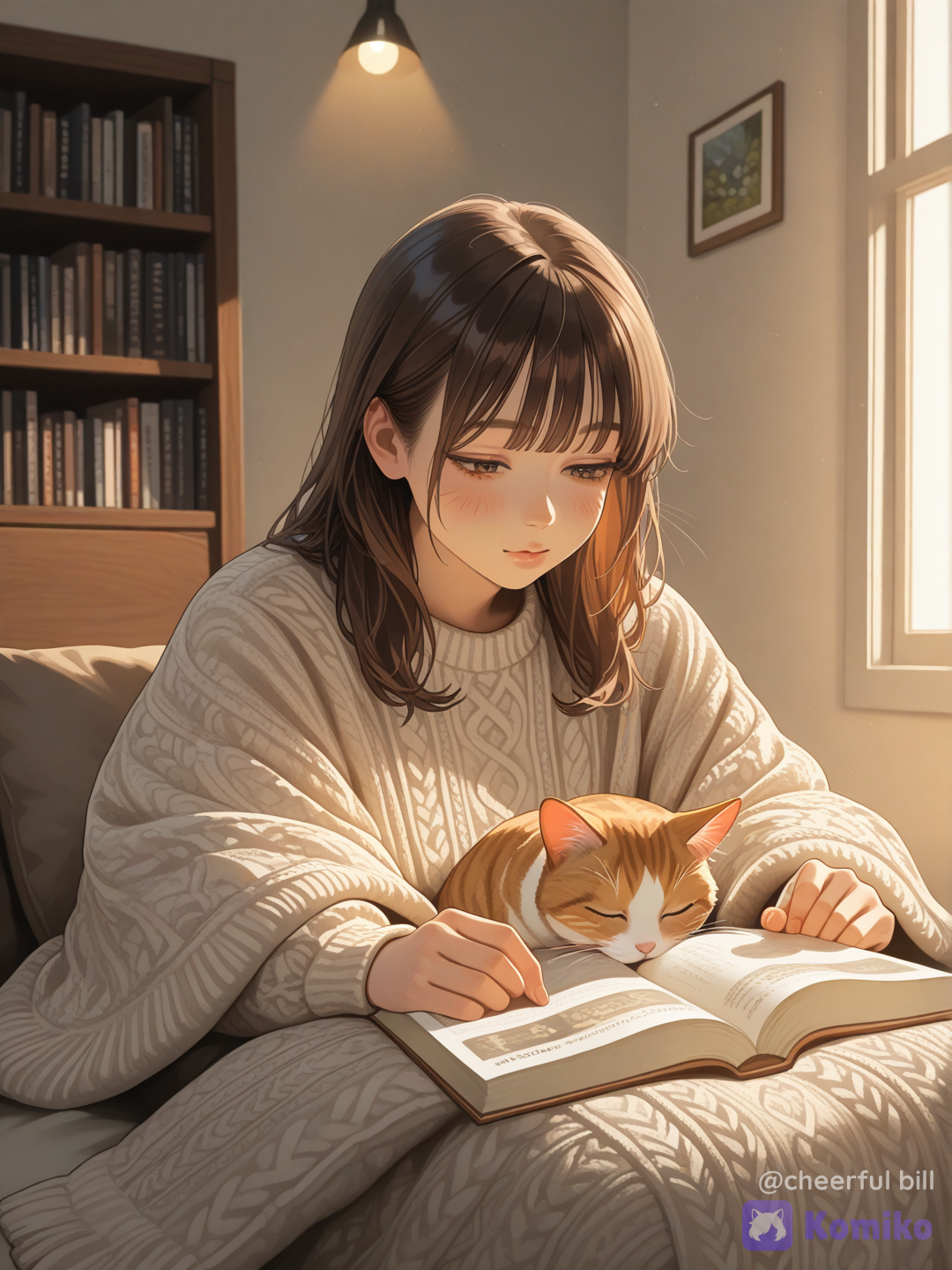 Reading a book