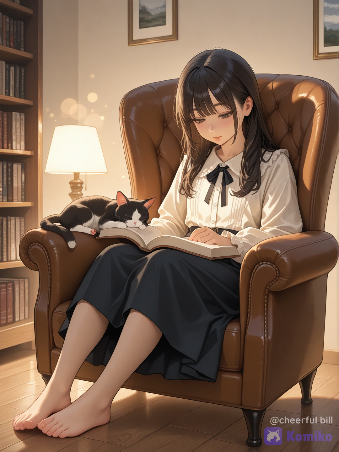 Reading a book