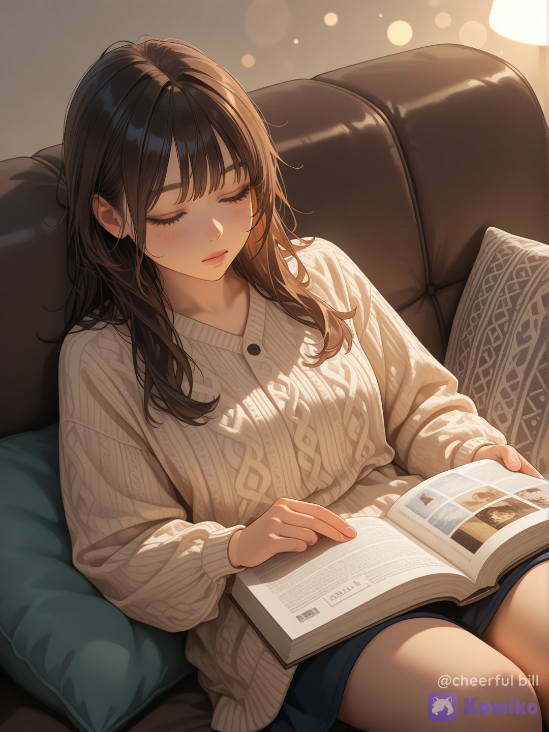 Reading a book
