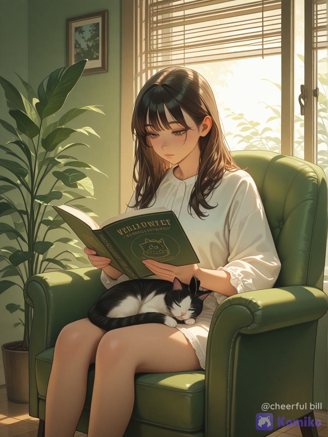 Reading a book