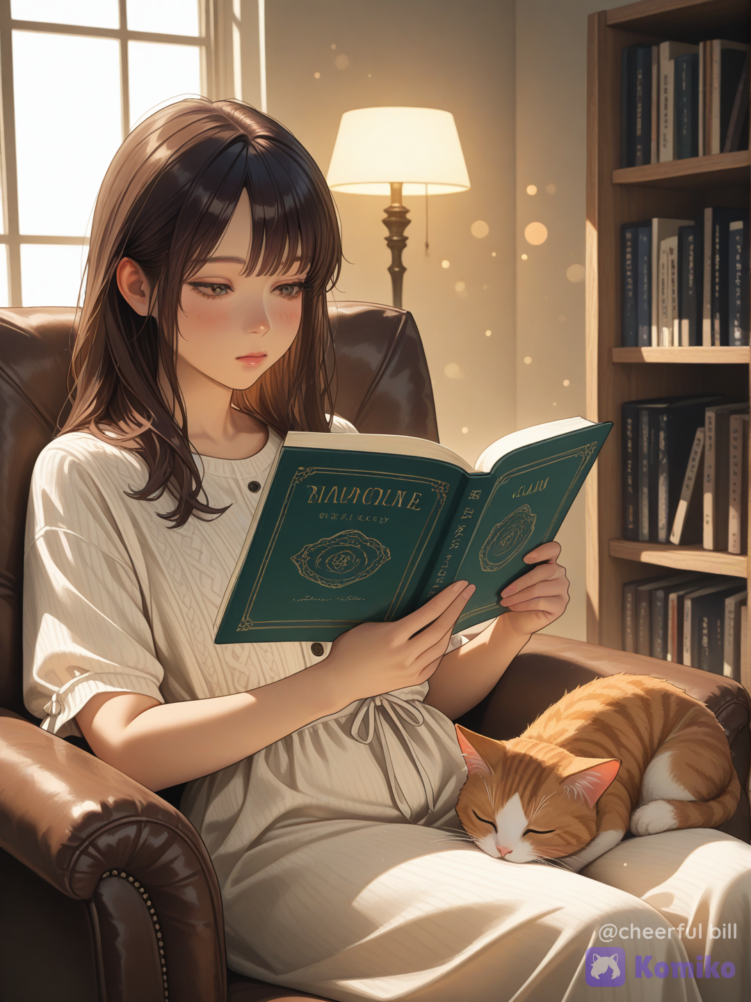 Reading a book