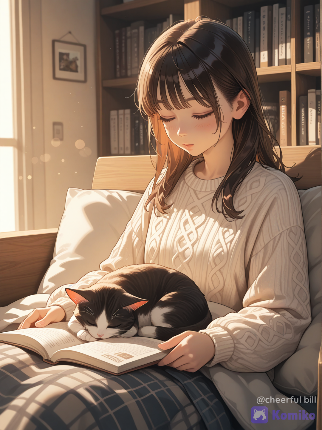 Reading a book