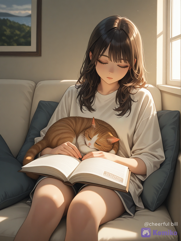 Reading a book
