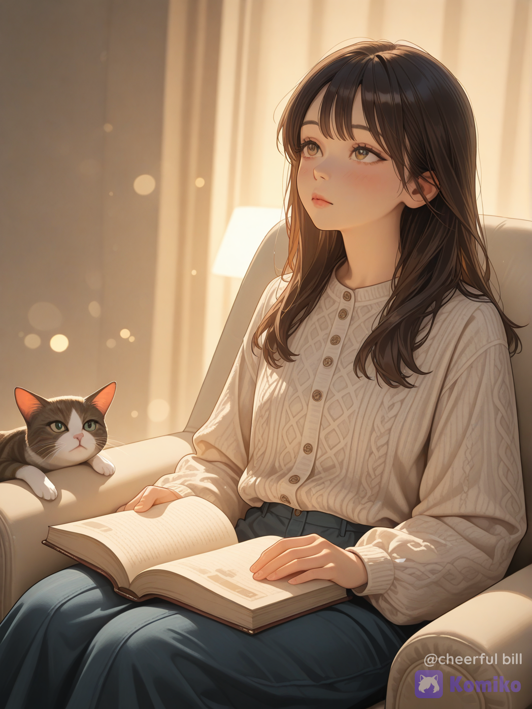 Reading a book