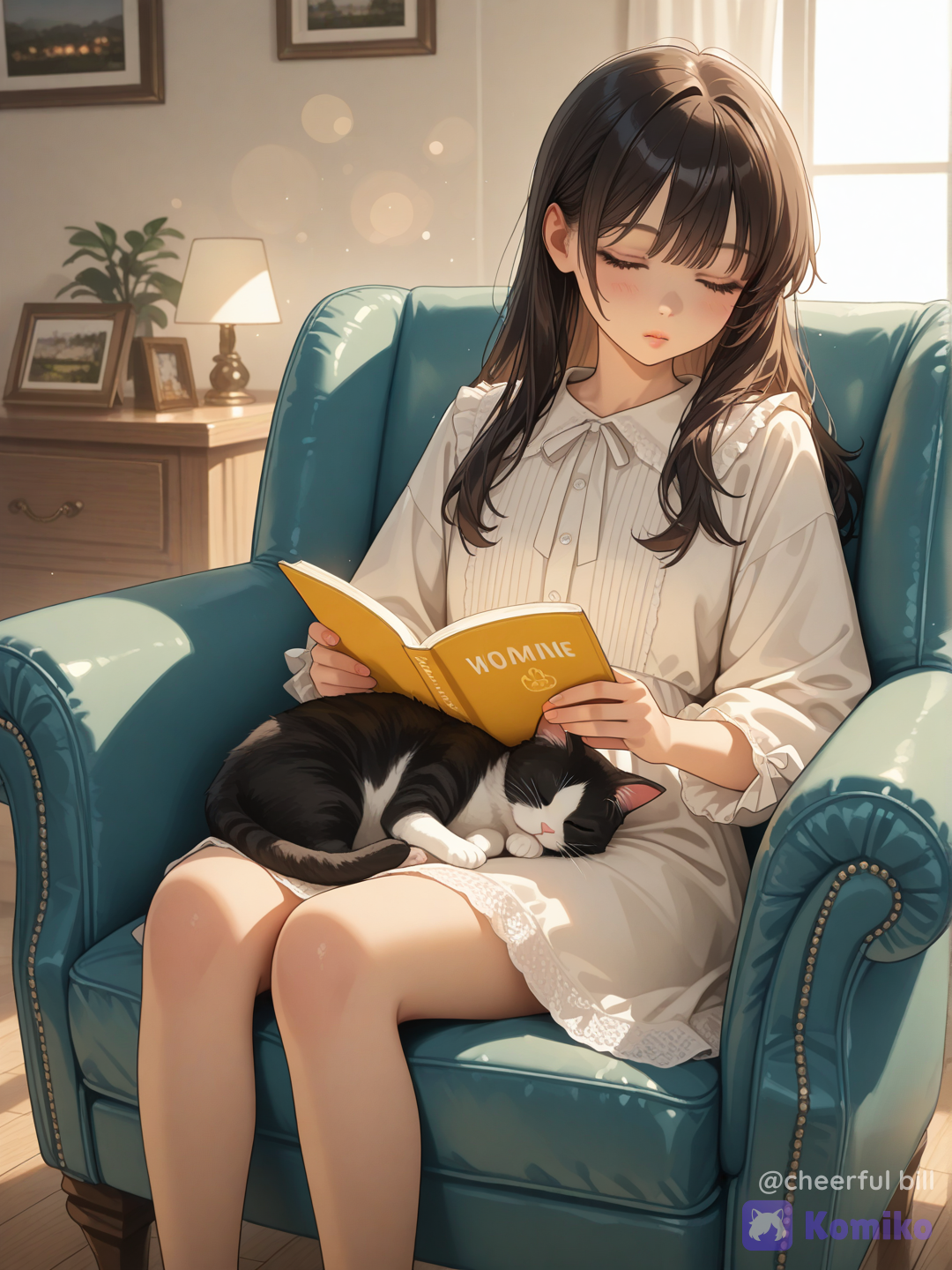 Reading a book
