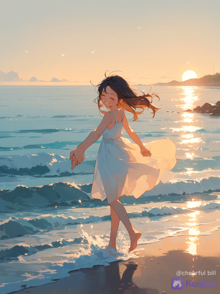 On the beach