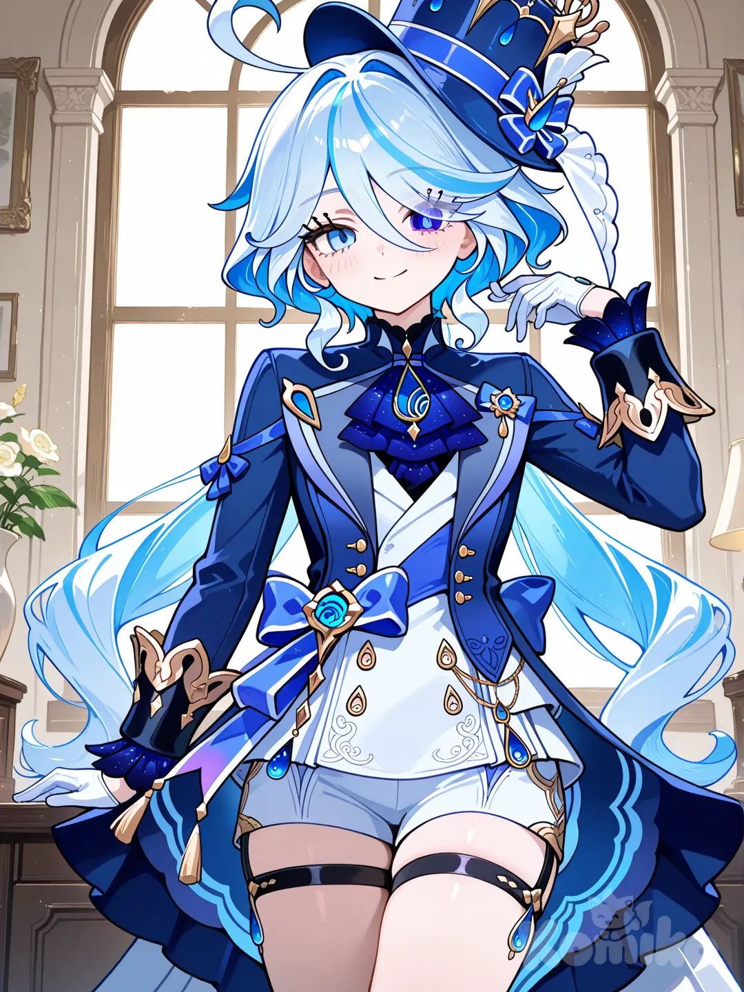 1boy, @Furina_(Genshin_Impact)