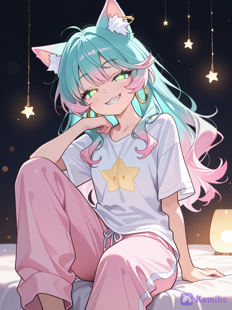 Starlit Kitty Smiles ✨🌙